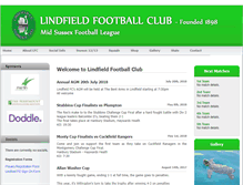 Tablet Screenshot of lindfieldfc.com